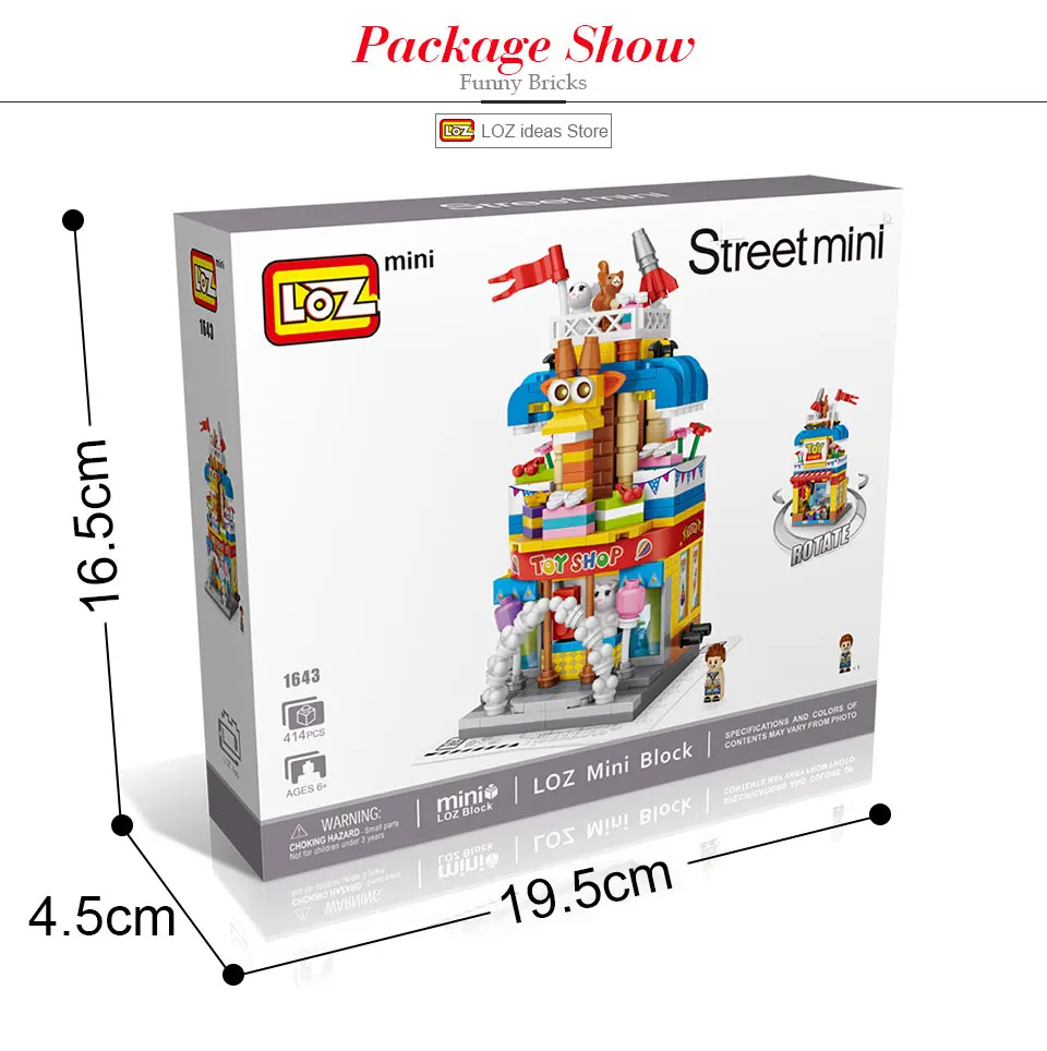 LOZ мини кирпичики город Вид сцены мини модель "улица" строительный блок игрушки игровая комната конфеты магазин игрушек архитектура детей DIY