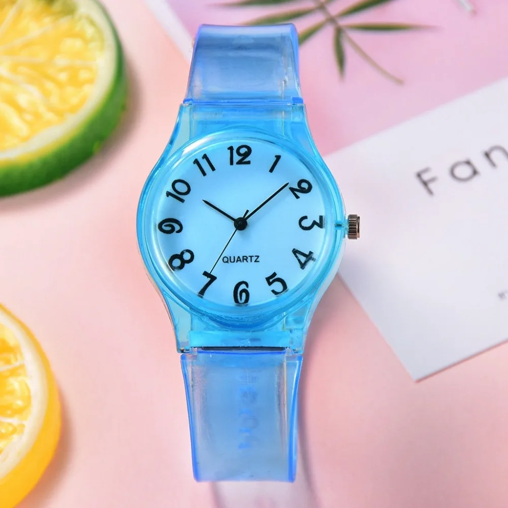 Dropshipping Ladies Silicone Watch Women Casual Rubber Jelly Gel Quartz Clock Bracelet Dress Wrist Watch Relogio Feminino