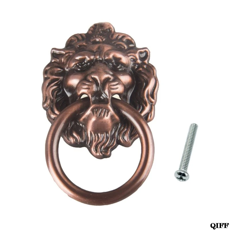 Antique Bronze Lion Head Pulls for Dresser Drawer Cabinet Door Handles Knobs Jun20