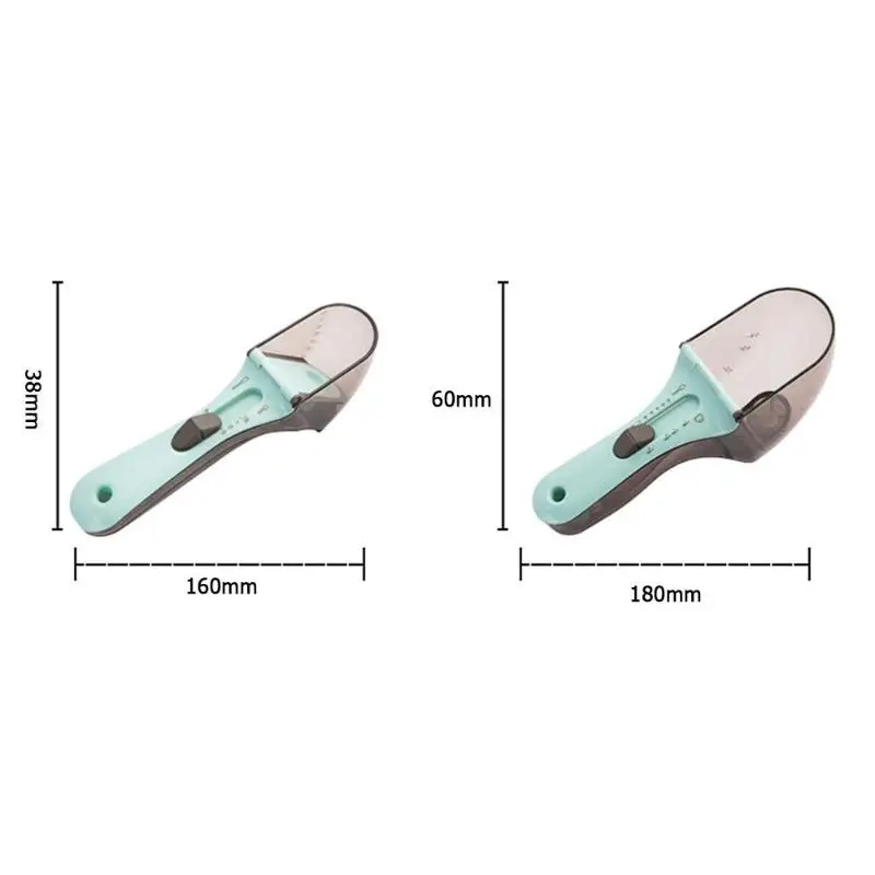2шт Пластиковая регулируемая мерная ложка для специй, кухонные весы для выпечки, измерительная ложка, Прямая поставка