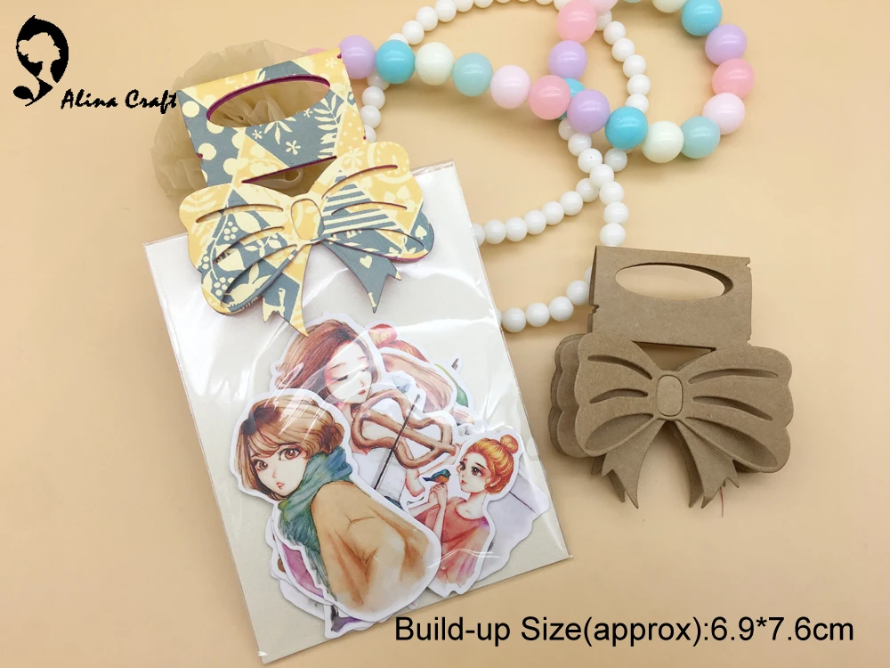 

AlinaCraft METAL CUTTING DIES cut 2pc bag topper present card butterfly handle scrapbooking PAPER CRAFT card album art cutter