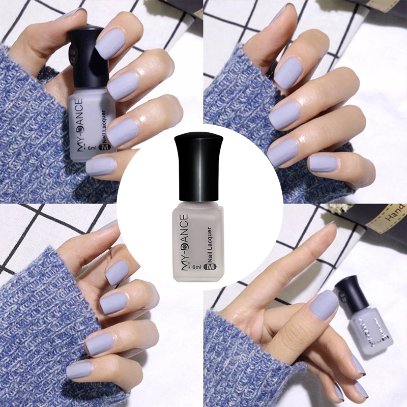 Matte Metalic Nail Polish Satin Velvet Manicure Nail Art Stamping Nail Polish Gel Bling Non-peelable Frosted TSLM1 - Цвет: 04