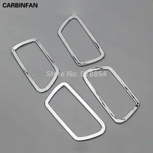 Для 2013 TOYOTA RAV4 внутренняя хромированные дверные ручки накладка Стикеры объемный внутри аксессуары для чаши 4 шт./компл
