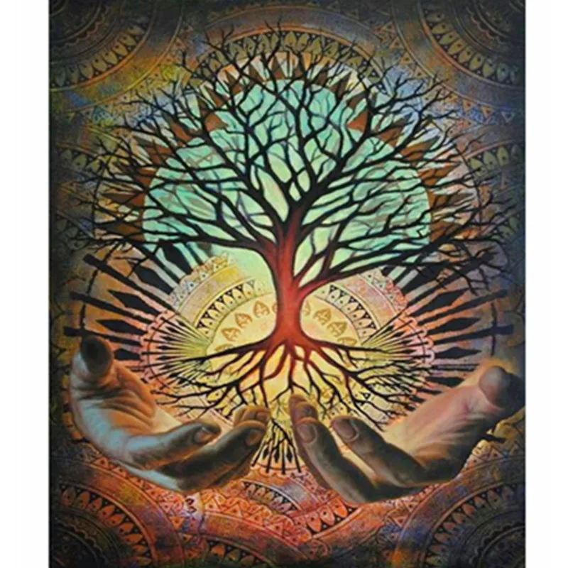 

Painting By Numbers DIY Dropshipping 50x65 60x75cm The tree of the palm Scenery Canvas Wedding Decoration Art picture Gift