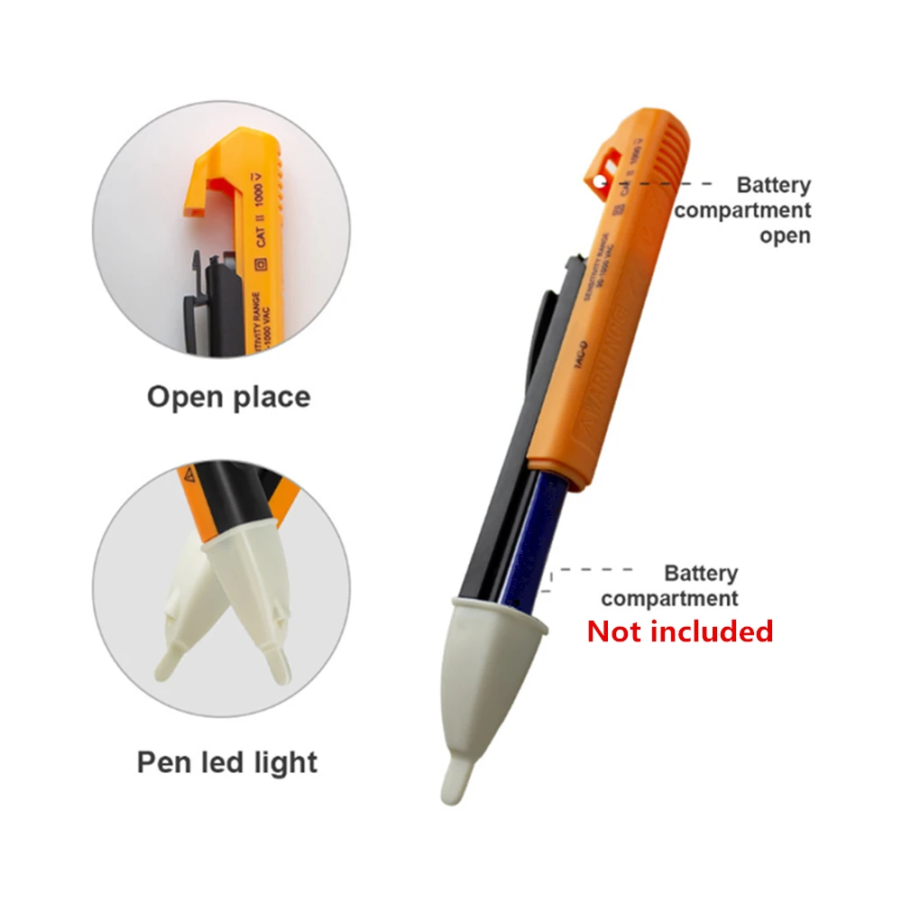 Электрический индикатор 90-1000 В розетка AC Розетка тестер датчика детектора напряжения ручка светодиодный светильник