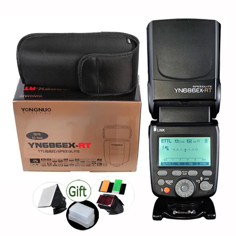

Yongnuo YN686EX-RT 2000mAh Li-ion Battery Speedlite GN60 2.4G Wireless HSS 1/8000s TTL/M/MULTI Flash Light YN686 for Canon DSLR