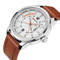 Curren люксовый бренд кварцевые часы Повседневное модные кожаные часы reloj masculino Мужские часы военные наручные спортивные часы 8211