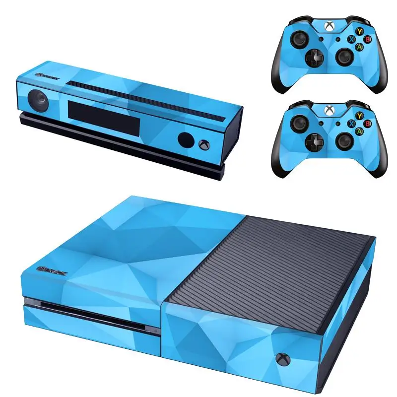 

New Blue Design Vinyl Decal Skin Sticker For Xbox One & Kinect & 2 Controller Skins Protective Cover