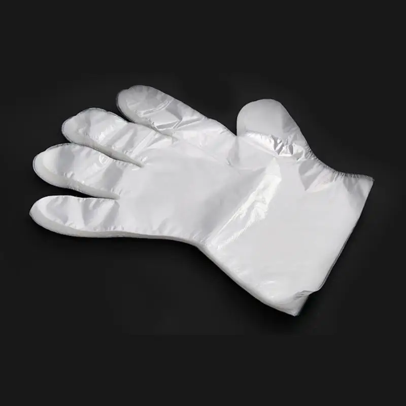 

100pcs/Lot Disposable Gloves One-off Plastic Gloves Restaurant BBQ Transparent Eco-friendly PE Gloves Home Kitchen Garden Supply