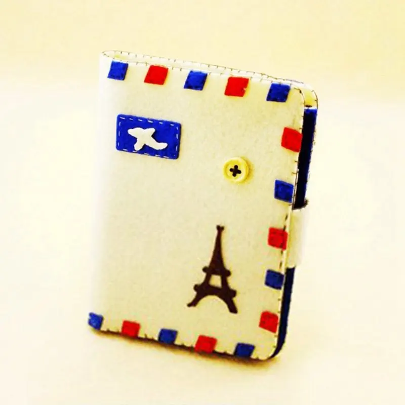 

Paris Iron Tower Felt-cover Credit Card Holder ID Card Case License & Passport Bag Handmade Sewing Art Felt DIY Material Package