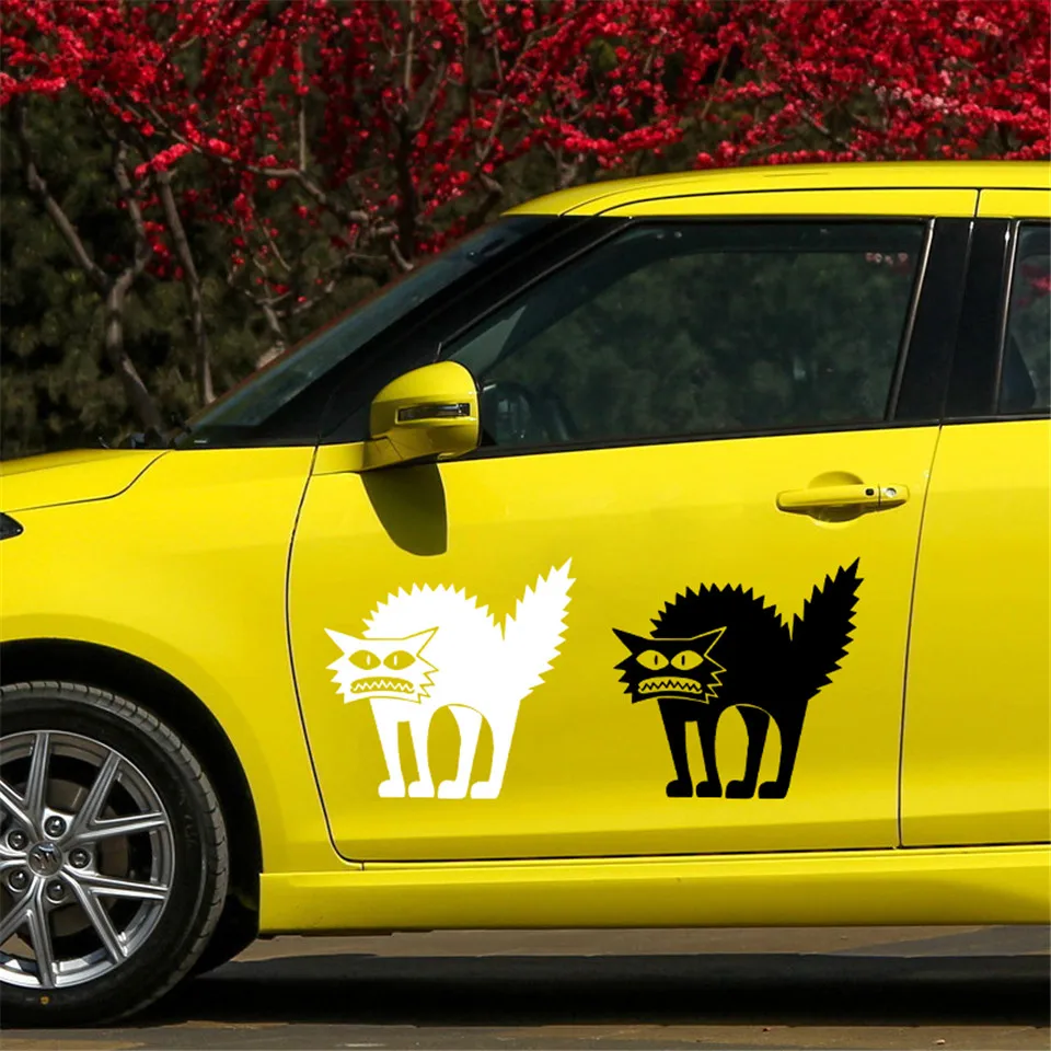 Halloween Thriller Cat Funny Animal Vinyl Decal Car Sticker Motorcycle Accessories Car-styling Car Body Wall Sticker 13.813 (3)
