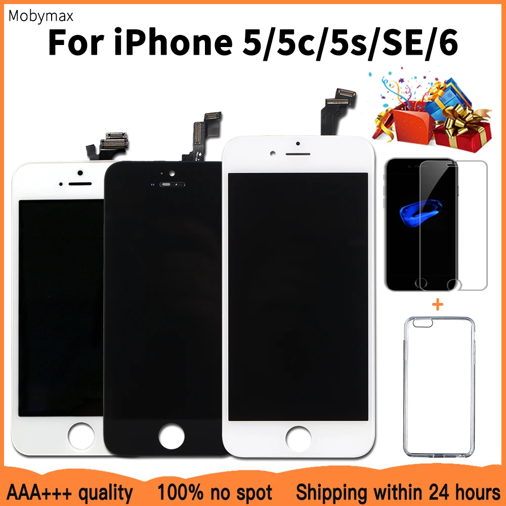 Schermo Aaa +++ Per Iphone 5 Display Lcd Touch Screen Digitizer Assembly Sostituzione Per Iphone 5S 6 No Dead Pixel Con Regali