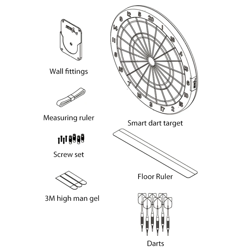 Смарт-Дротика Xiaomi Youpin SDB, Target Youth Edition, A1, Bluetooth, подключение к Интернету, обмен данными, наслаждайтесь боевым поиском, смарт-Дротика - Цвет: Черный