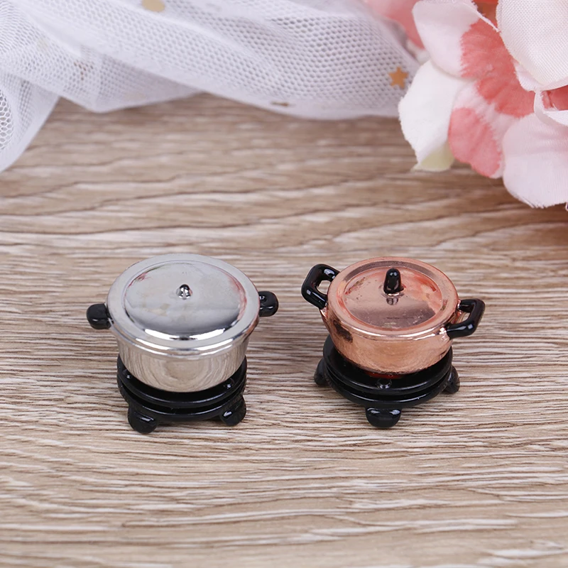 1/12 Dollhouse Miniature Accessories Mini Pot with Furnace Simulation Kitchenware Model Toy for Doll Home Decoration | Игрушки и хобби