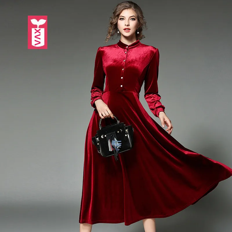 Red long sleeve dress for women Red long sleeve dress for women