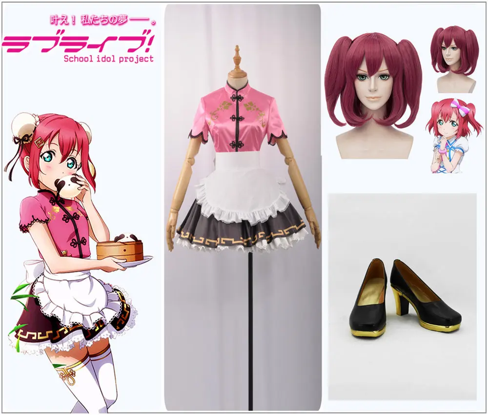 Милый! Солнечный свет! Костюм для косплея Aqours Mijyuku Mijuku Kurosawa Ruby платье девочек