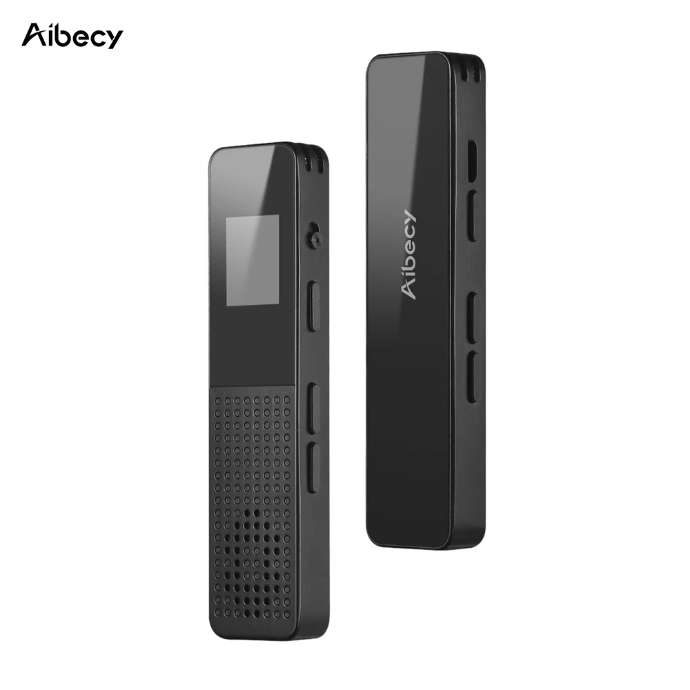 Aibecy 16 جيجابايت الرقمية صوت مسجل MP3 مويسك لاعب الصوت المنشط تسجيل مع مكبر الصوت بطاقة فتحة ل المحاضرات اجتماع