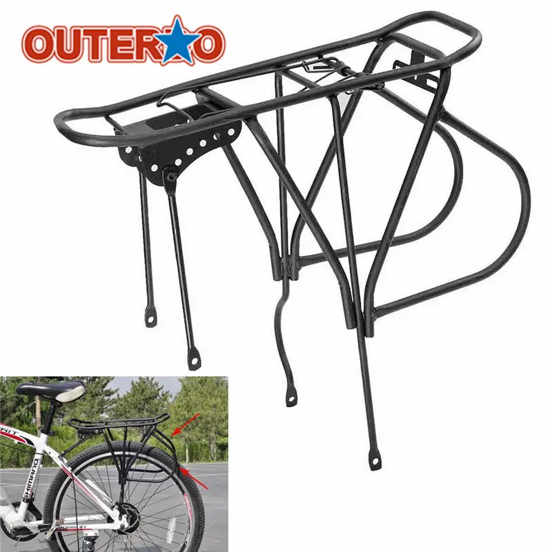 

40x15x38cm Heavy Duty Alloy Disc Brake Quick Release Bike Rear Rack Carrier Pannier Rack Bicycle Rear Seat Shelf Bracket