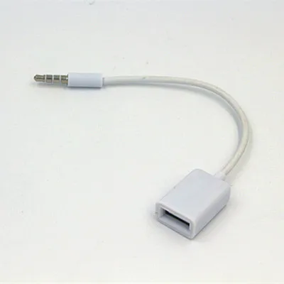 Аудиоразъем Jack 3 5 AUX в USB 2 0 конвертер Aux кабели шнур для автомобиля mp3 колонка u диск