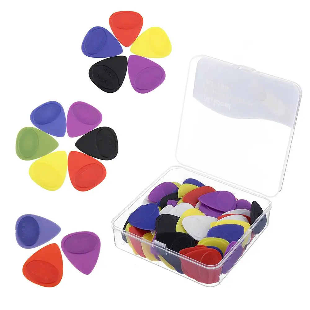 

IRIN 100 Pcs 0.46 0.55 0.6mm Non slip Matte Guitar Picks Compression Resistant Wear Paddle Folk Ukulele Pick Guitar Accessories