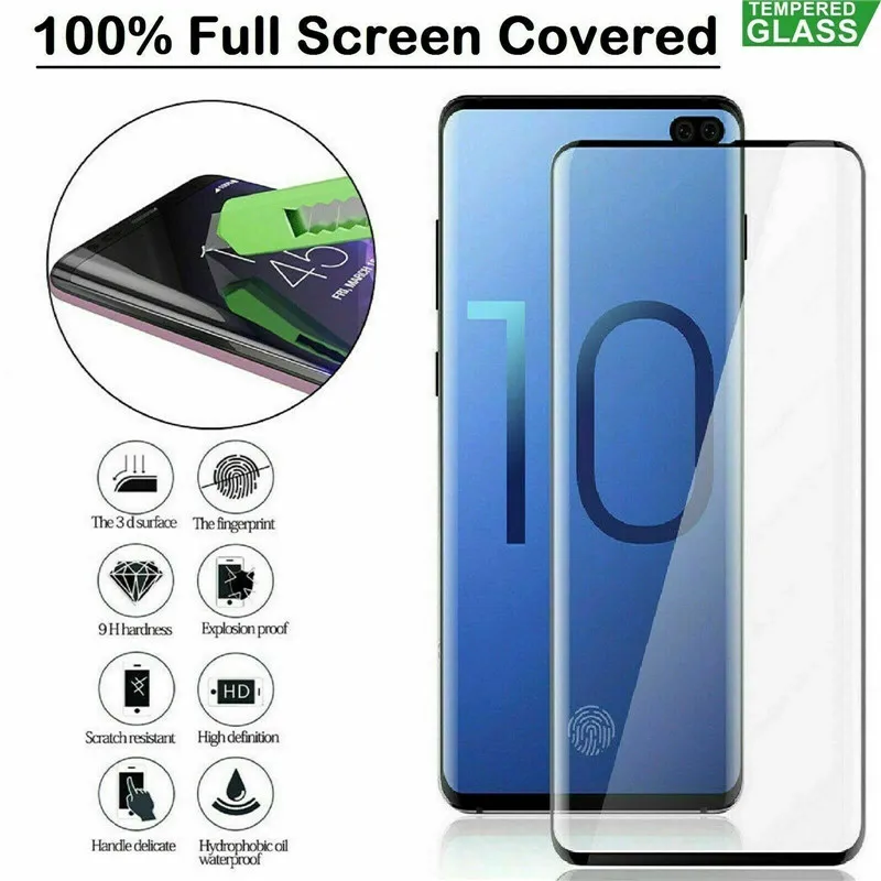 

9H Protective Glass For Samsung Galaxy S10 / S10 Plus Shockproof Tempered Screen Protector Glass Phone Cover For S10E Film Case