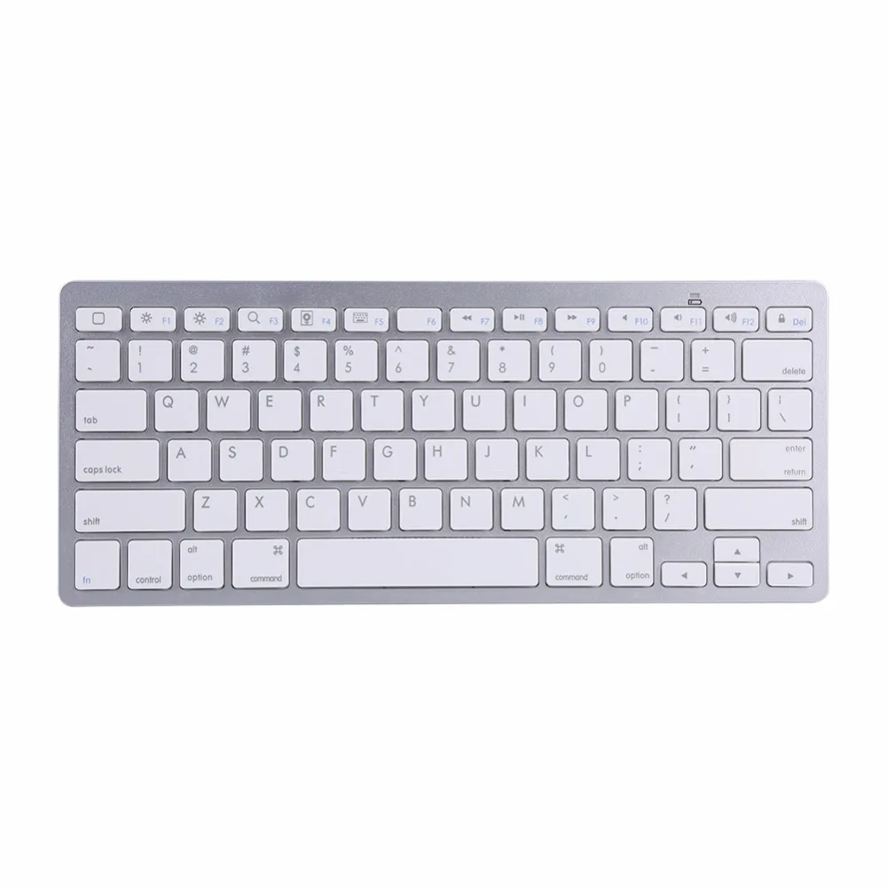 

Bluetooth Wireless Keyboard Keypad Ultra-Slim For Android IOS PC Apple iPad Laptop Silver