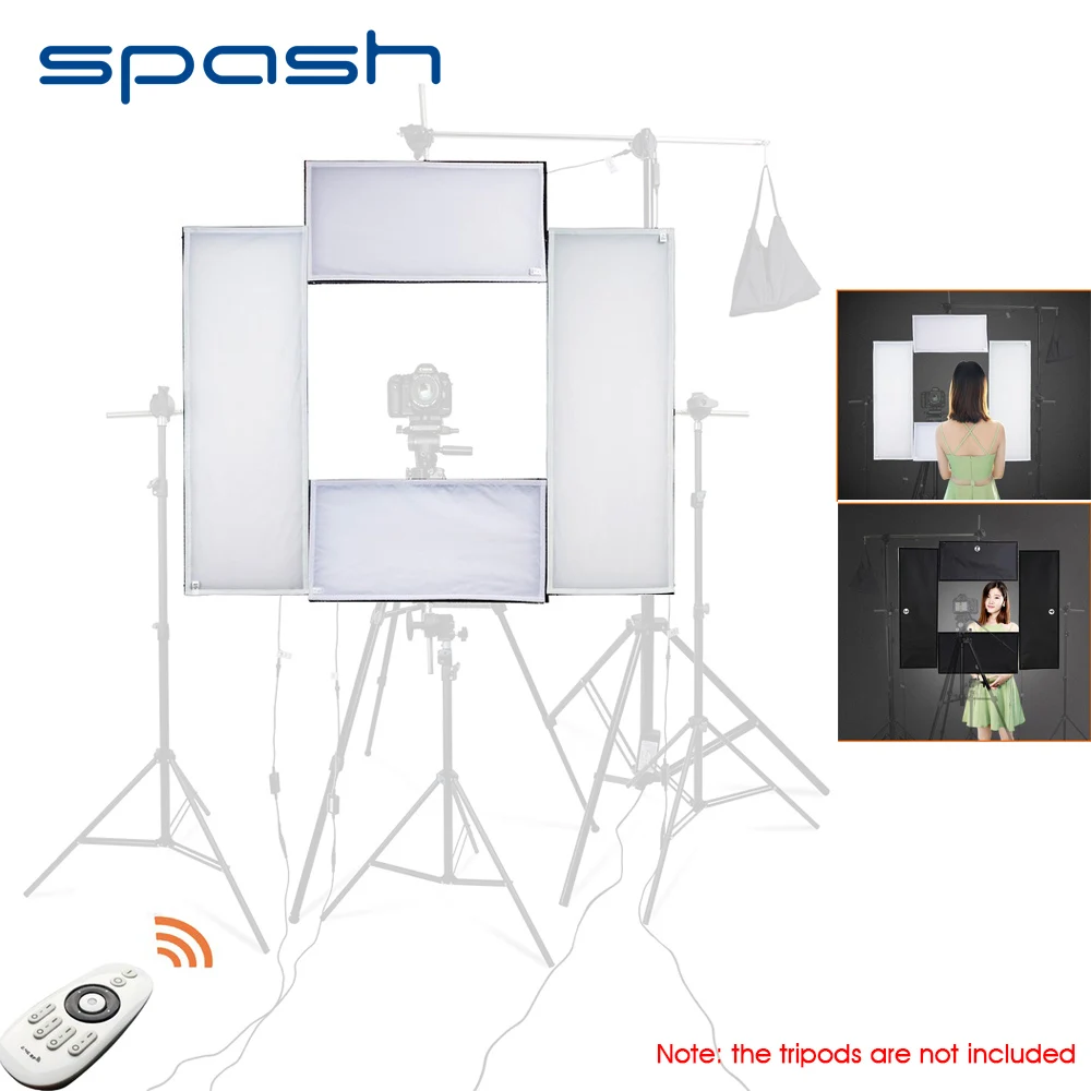 Spash 4 в 1 светодиодный студийный светильник светодиодный светильник Панель для видео Vlog камеры Youtube Shoot Dimmable 5500K CRI95 беспроводной пульт дистанционного управления