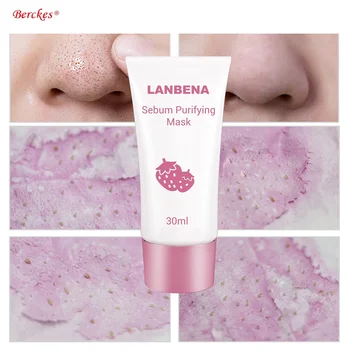 

2018 strawberry acne treatment acne nose mud mask pore band black mask Exfoliating Mask Nose peel mask Skin Care