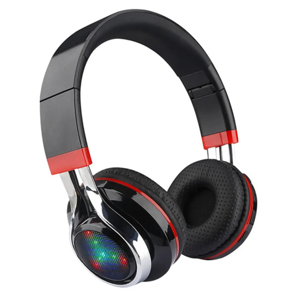 For iphone Bluetooth Headphones Glowing Foldable Earphone Wireless