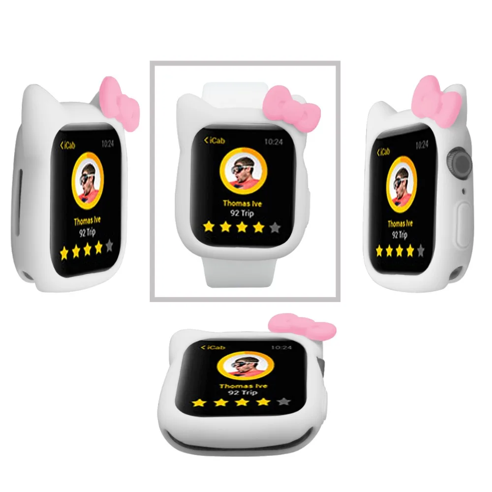 

Minnie Protector TPU silicone Cover for Apple Watch 4 Case 44mm 40mm Cartoon TPU Cases for iWatch Cute Mickey Mouse Ears