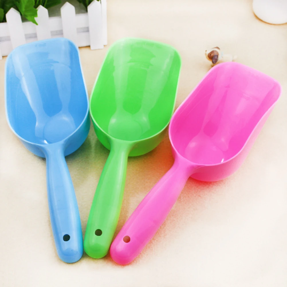 1Pcs Cute Pet Dog Cat Bird Rabbit Food Feeder Bowl Scoop Shovel Tool Random Colors | Дом и сад