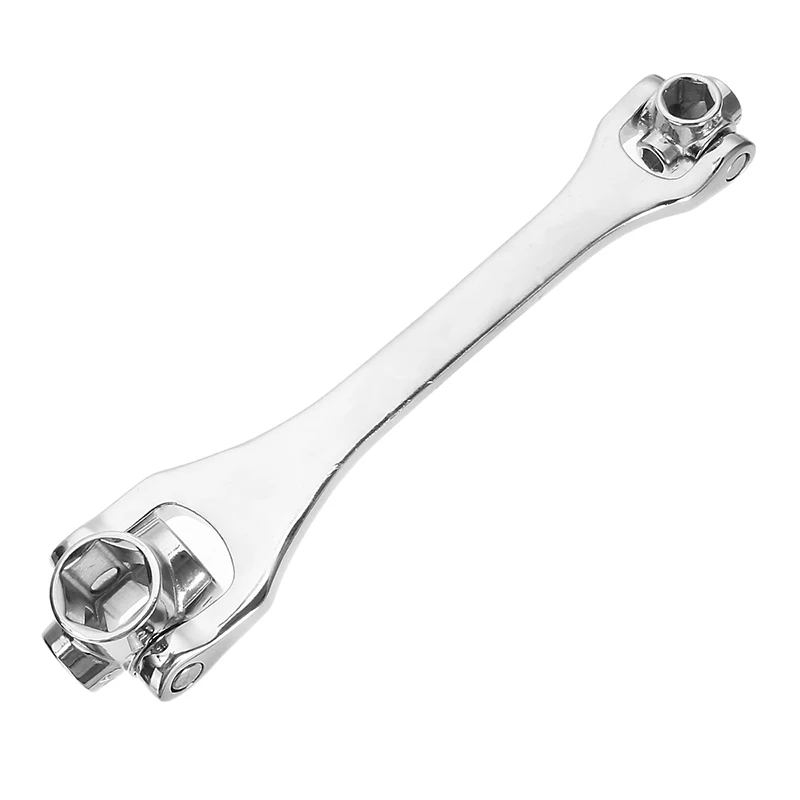 

8 in 1 8-21mm Silver Hex Socket Wrench Spanner Household Wrench Universal Hand Tools
