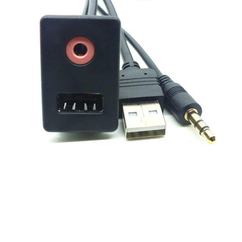 Автомобильный 3 5 мм USB AUX разъем для наушников крепление автомобильный адаптер