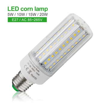E27 LED Corn Bulb Lamp 5W 10W 15W 20W AC 85-265V High Quality Aluminum 2835 SMD Energy Saving Lighting for Home
E27 LED Corn Bulb Lamp 5W 10W 15W 20W AC 85-265V High Quality Aluminum 2835 SMD Energy Saving Lighting for Home