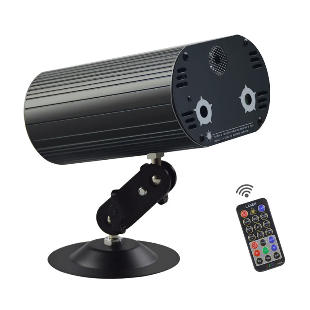 

Mini Laser Projector Light 24 Patterns RGB 3 Lens LED Stage Lighting Colorful Effect DJ Disco KTV Party Music Blue Laser Light