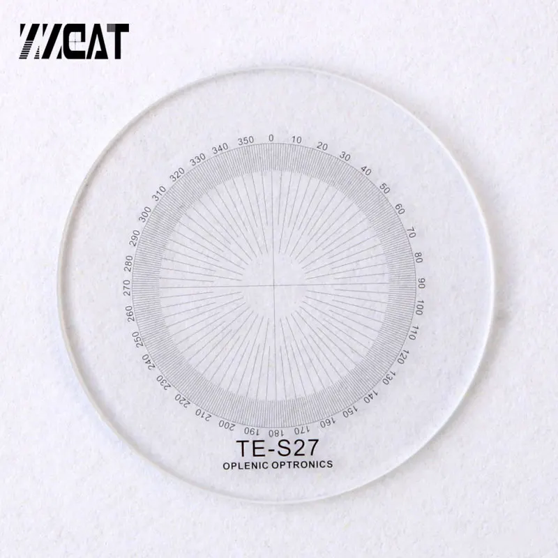 967 Diameter 20.4mm Crosshair Angle Indexing Plate Scale Ruler Degree