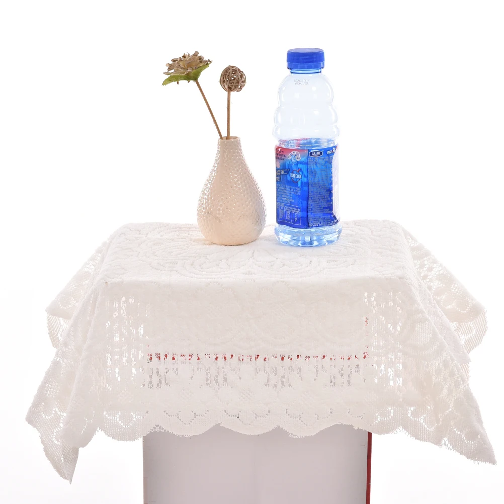 

2016 New 60*60cm Trendy Durable Elegant Exquisite Hollow Out Tablecloth Cream color Beautiful Tablecloth with lace Decoration