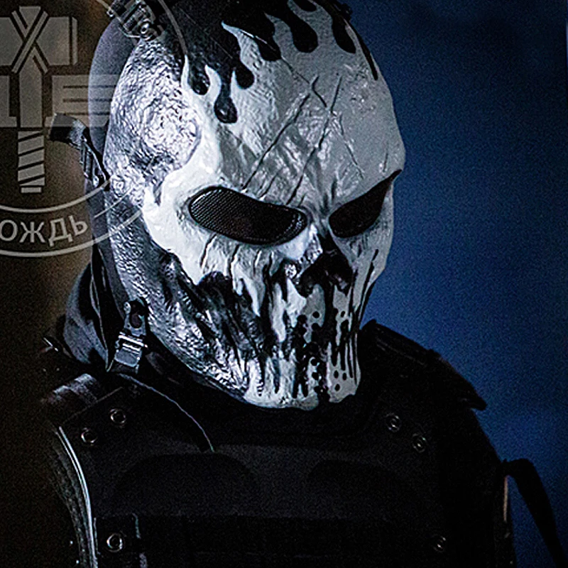 

Skull Skeleton Tactical Masks Ghost Military Scary Paintball Balaclava Airsoft Full Face Protective Gear Mask Cosplay Helmet
