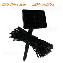 Солнечный светодиодный Рождественский светильник 22 м 100 светодиодный 3 Режимы солнечные гирлянды для наружного, садового, домашнего, свадебного украшения