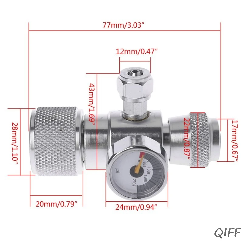 CO2 манометр JIS m22-14 регулятор манометр более 1500PSI цилиндр редуктор Mar28