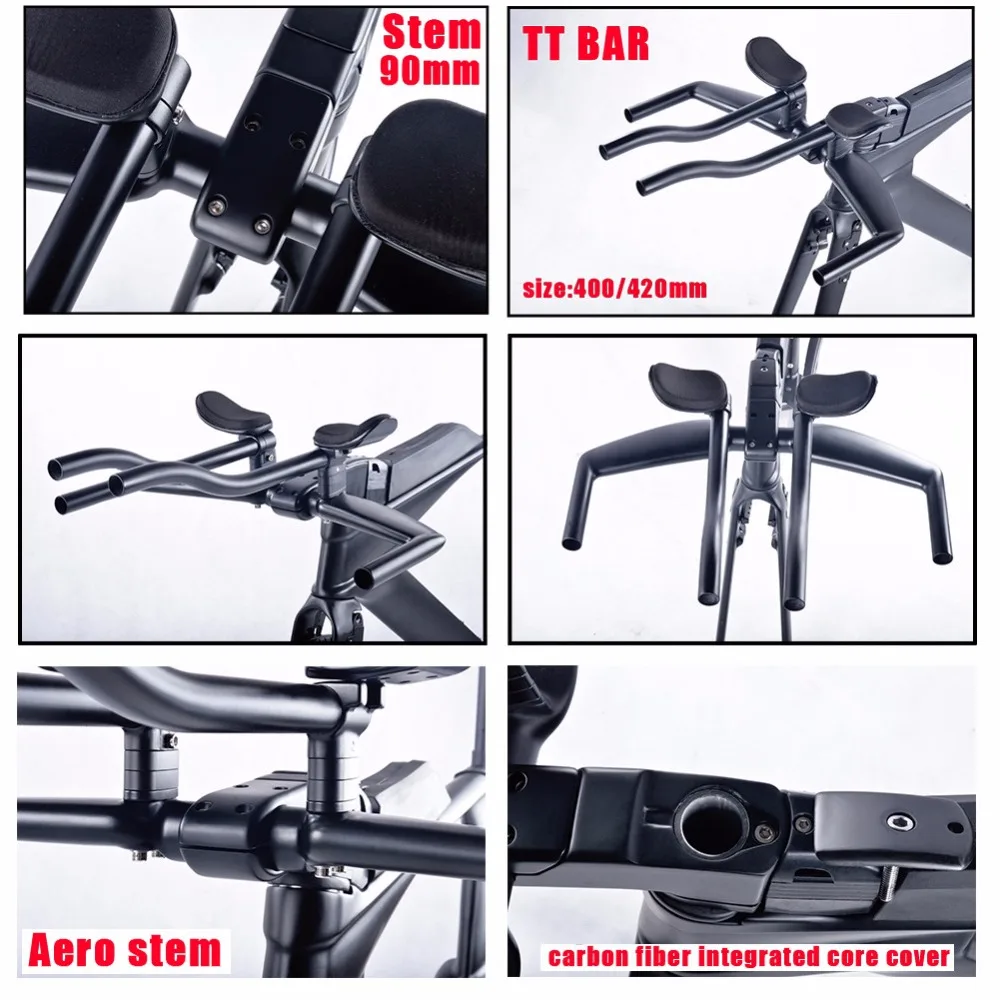 Cheap Spcycle 2018 Full Carbon TT Bicycle Frames TimeTrial Triathlon Carbon Bike Frames Track Bicycle Framesets TT Carbon Handlebars 5