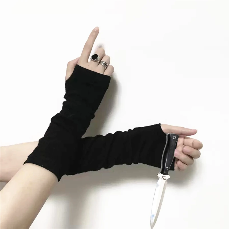 

Summer Woman UV Arm Warmers Set Solid Color Sunscreen Cotton Driving Protection Elastic Douille Long Sleeves