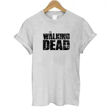 Summer 2017 The Walking Dead T shirt Women Tops Tees Short sleeve o neck Black White Grey T-shirt Funny Top Plus size