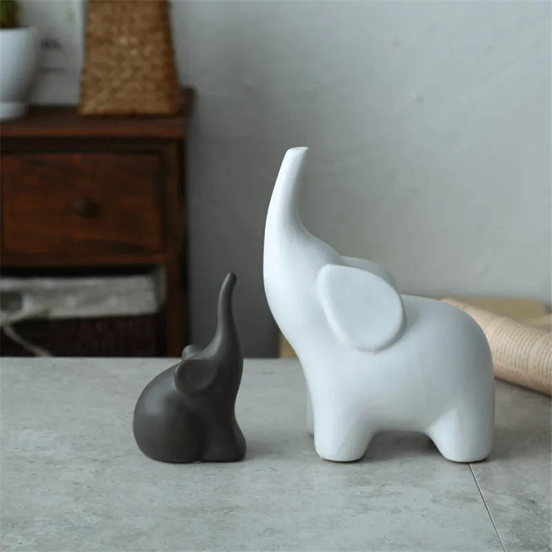 

European ceramic elephant home decoration bone china animal crafts ornaments wedding decor birthday holiday gift figurines