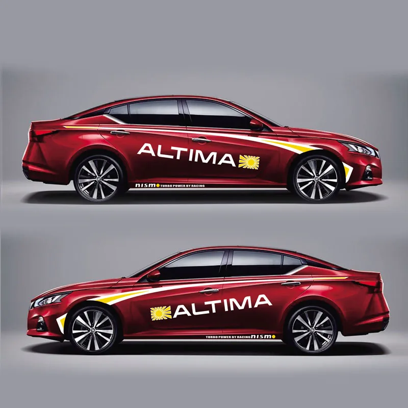 

World Datong Racing Sport Stripes For Nissan ALTIMA Mark Levinson car Both side body Customized Decal sport auto stickers