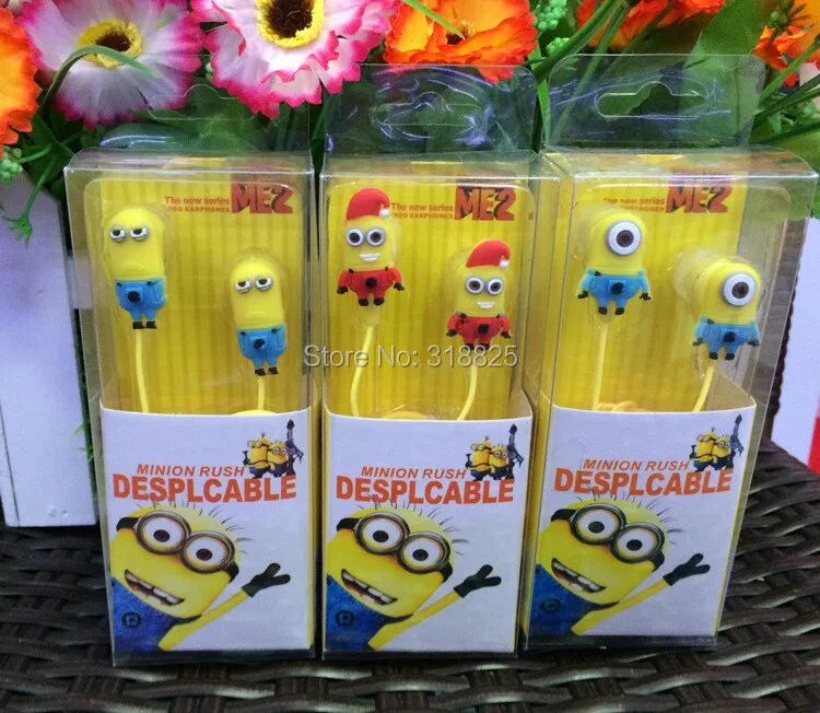 

Despicable Me Cartoon Anime the Minion Style 3.5mm in ear Earphone earbuds for Mobile Phone MP3 player PC Computer