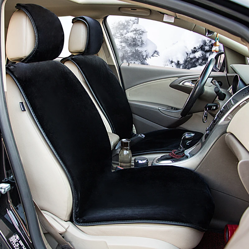 

1 Seat Car Seat Cover set Faux Fur Car Interior Accessories Cushion Winter Plush Seat Protector Pad Mat With Backrest