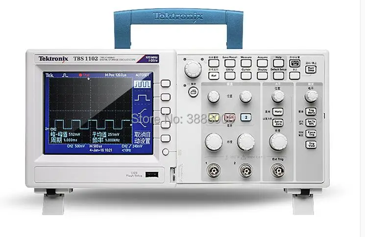 Двухканальный цифровой осциллограф Tektronix TBS1102 USB 2 канальный 100 МГц 1 ГГц/с