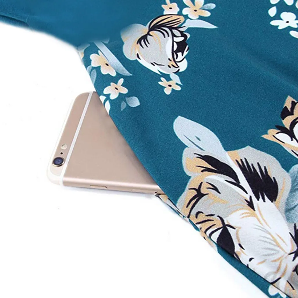 Женское платье с цветочным принтом Модные Винтажные летние платья женские