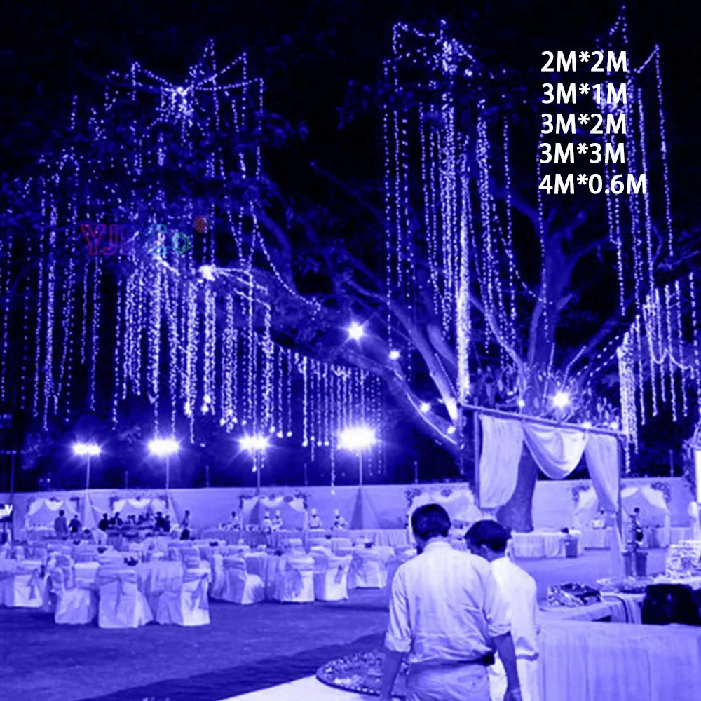 

4*0.6/3*1/3*2/3*3m led curtain lamp icicle fairy string light fairy Christmas light for Wedding home party decoration 220V EU pl